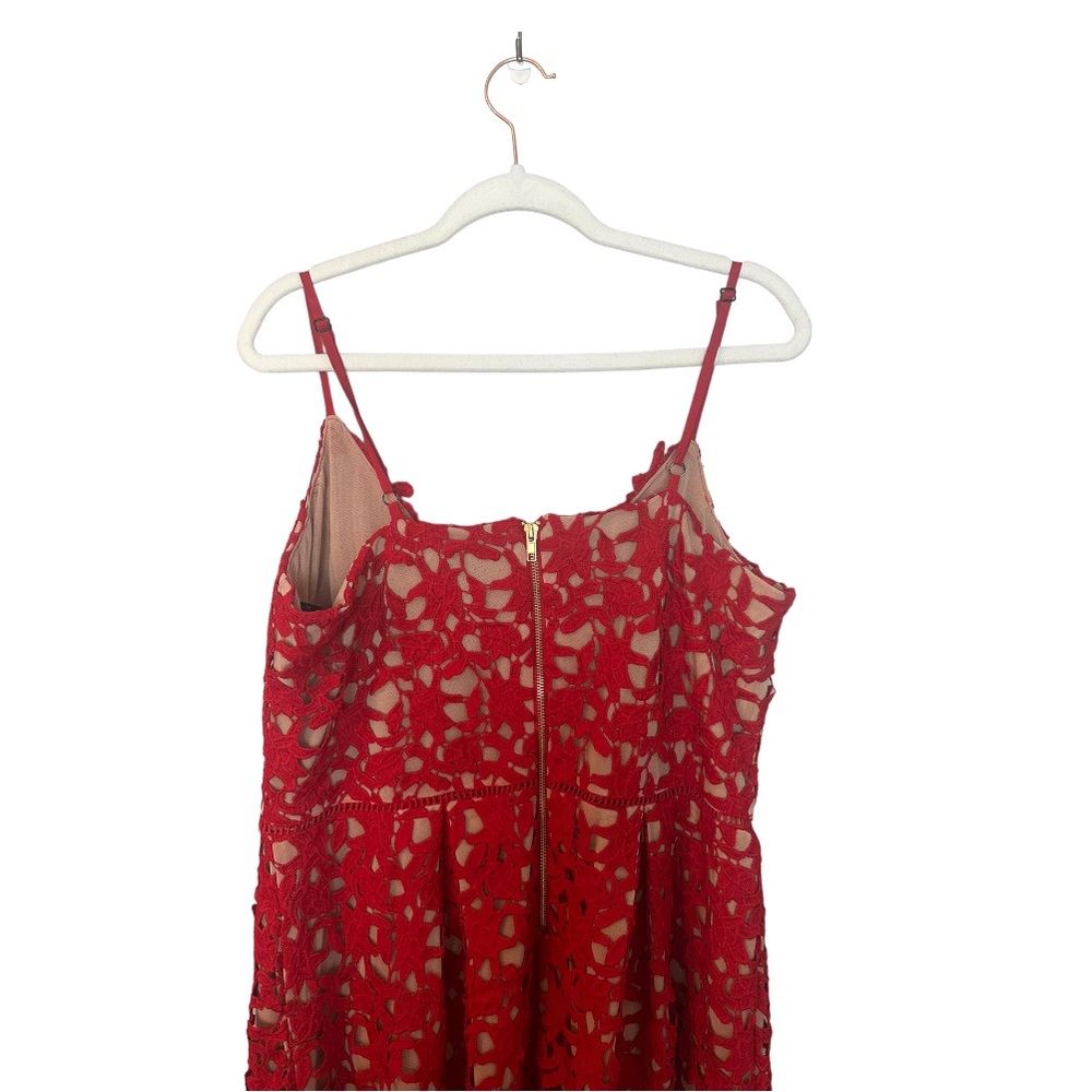 CITY CHIC So Fancy Lace Midi Dress in Scarlet 18 - Picture 8 of 10